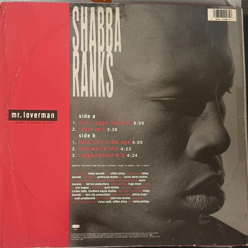 Shabba Ranks Mr. Loverman record used, US 1992