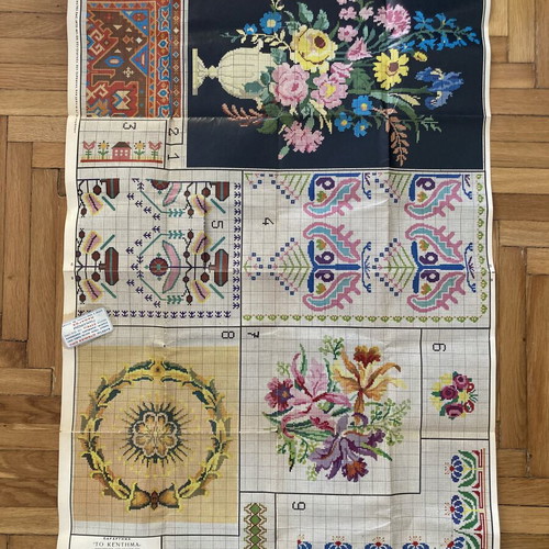 Ergochiro 1972 Greek embroidery and sewing pattern sheet