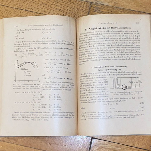 Scientific rare book Radioelectrology Hochfrequenz technik teil iii gleichrichter J. Kammerloher from 1942 excellent condition