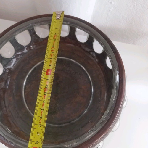 Vintage bowl used with glass and bronze from the 1980s