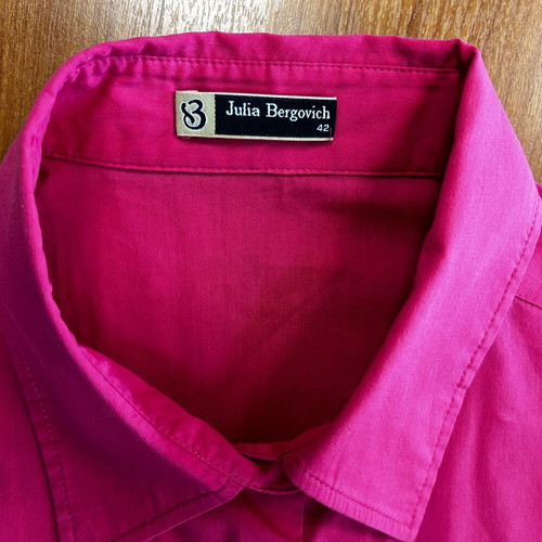Julia Bergovich women's cotton shirt XL 42 pink like new