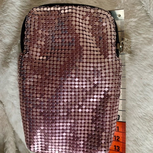 Ordnirg & Rbda wallet pink metallic with rhinestones like new