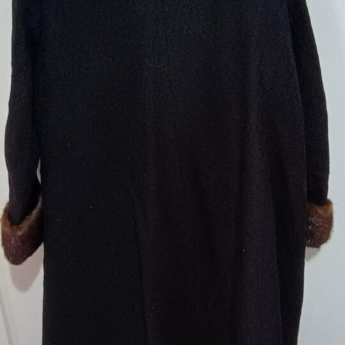 Handmade coat like new with fur on collar and sleeves, size L