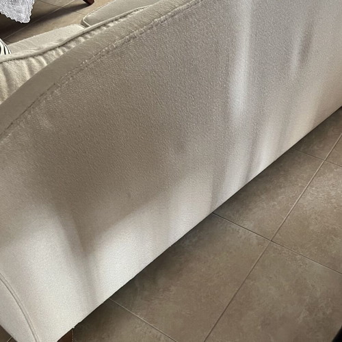 Living room sofa set used, beige three-seater and two-seater