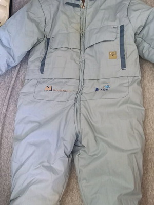 Children's ski suit used, light blue, suitable for 3 years old