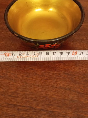 Retro Russian bowl like new for jewelry and personal items Khokhloma style