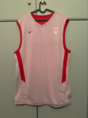 Προπονητικό t-shirt Ολυμπιακός μπάσκετ διπλής όψης, μέγεθος 2XL σαν καινούργιο