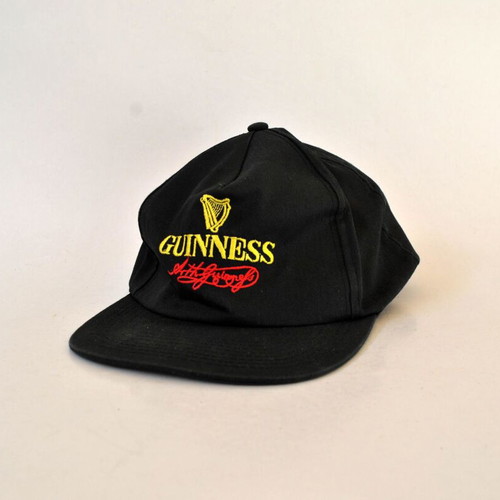 Vintage Guinness Black Cap with Embroidered Logo One Size
