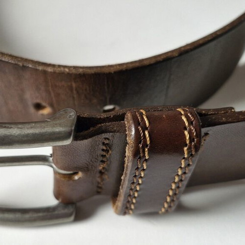 Massimo Dutti vintage leather belt size 85 used, brown
