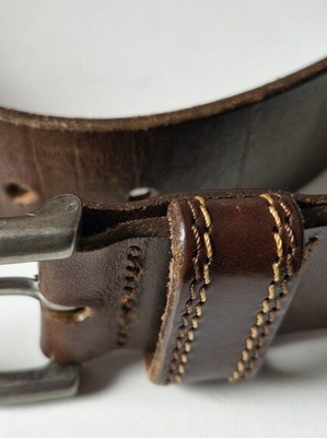 Massimo Dutti vintage leather belt size 85 used, brown