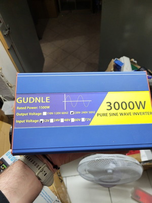 Inverter καθαρού ημιτόνου 3000W 12V 220-240V 50Hz καινούργιο