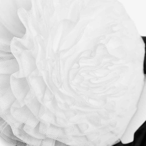 Zara elegant black dress with white flower accent, size S