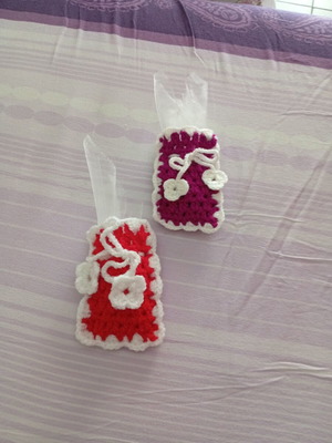 Handmade wedding and baptism favor pouches new
