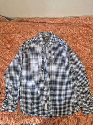 H&M men's shirt like new, white and blue, size S