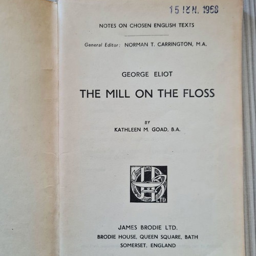 Notes on George Eliot The Mill on the Floss commentary book used