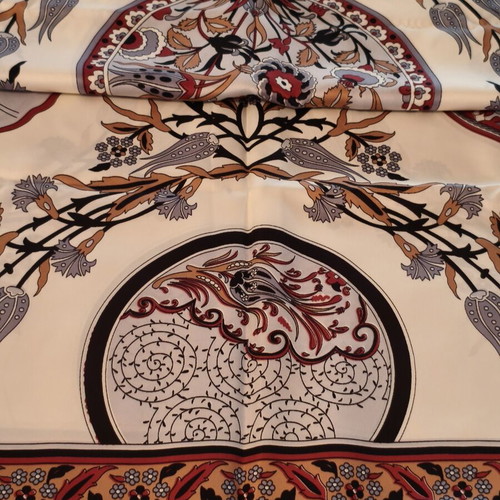 Silk Long Scarf Bursa Silk Art like new, floral design