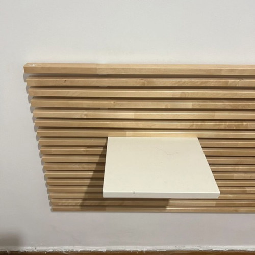IKEA headboard like new with 4 shelves