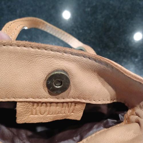 Rollini leather shoulder bag beige like new