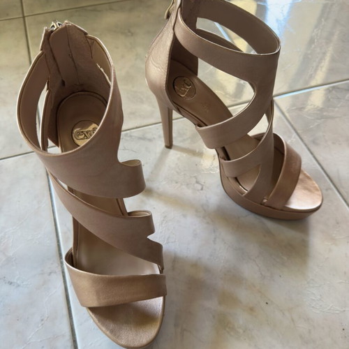 Exe sandals pink-gold size 39 like new, 12cm heel