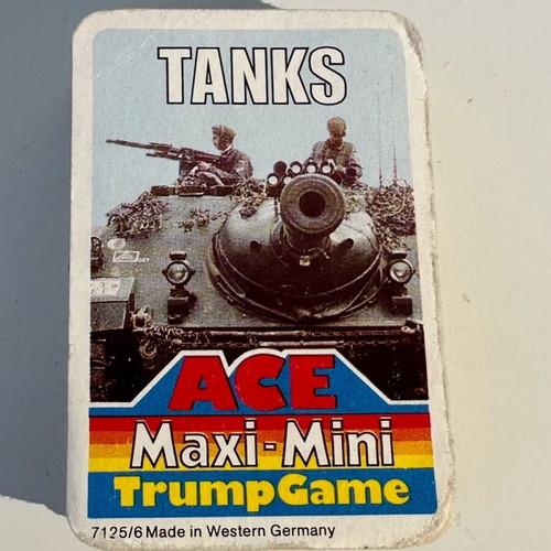 Mini TANKS card deck used, collectible, 1980s