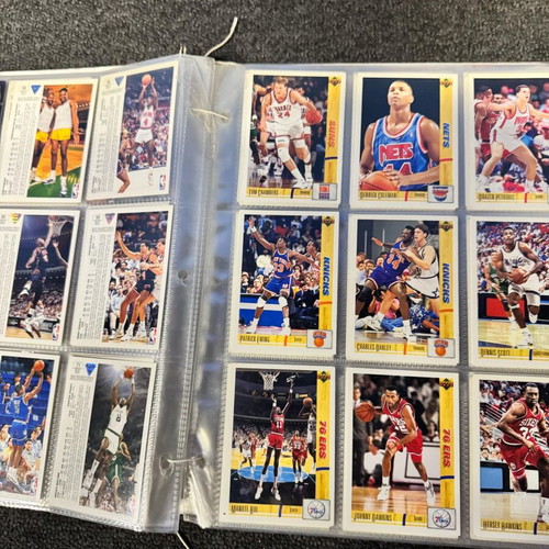 Upper Deck albums used, pack of 2 with 477 NBA Fleer cards