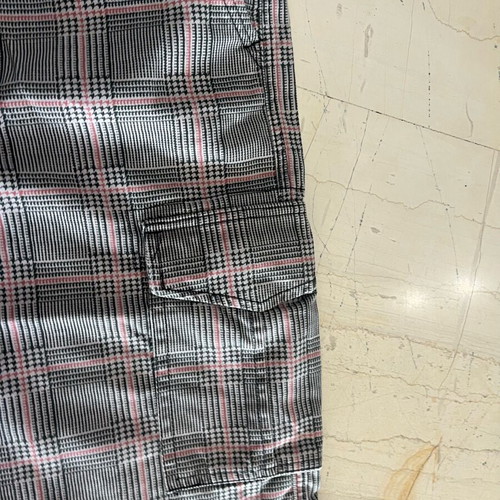 Men's cargo bermuda shorts new, grey with pattern