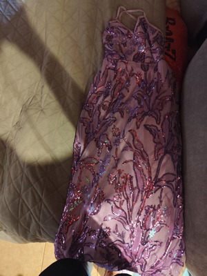 Shein maxi sequin dress new, purple, size S