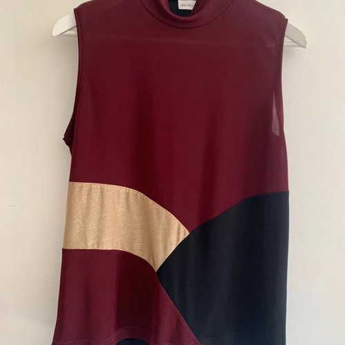 Genesis sleeveless top M, black and gold