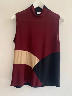 Genesis sleeveless top M, black and gold