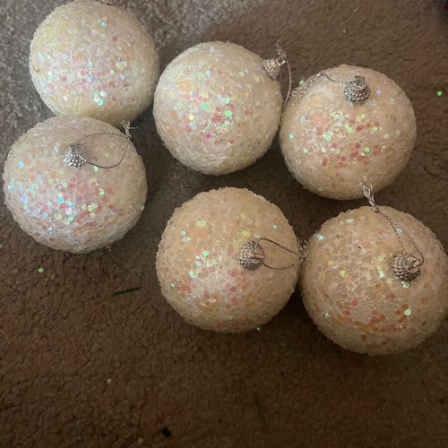 Christmas balls used, assorted