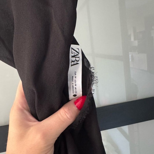 Zara top used, size M, black see-through