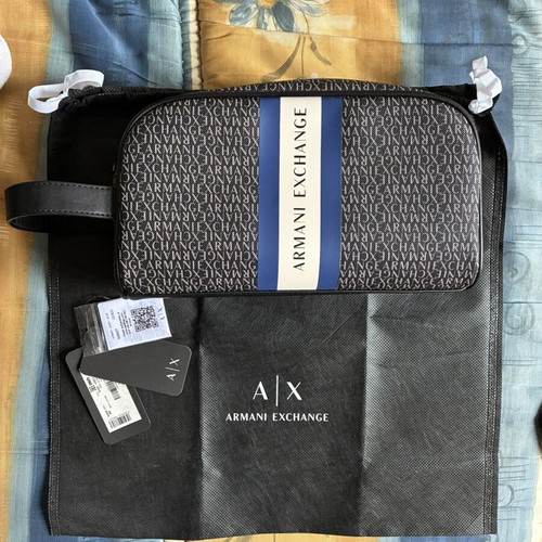 Armani Exchange toiletry bag like new, black