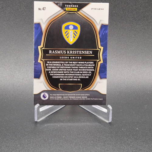2022 Panini Select Premier League Terrace Pink Ice Prizm Rasmus Kristensen Rookie RC card