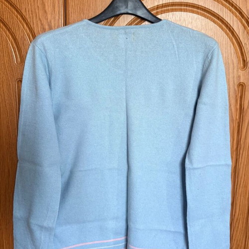 Private Member Pale Blue V-Neck Jumper size M like new