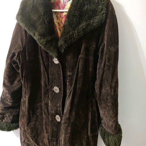 Handmade kastorino coat like new, brown, size L/XL