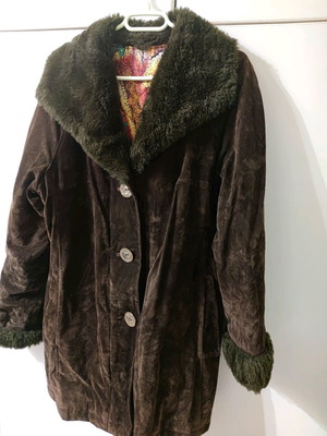 Handmade kastorino coat like new, brown, size L/XL