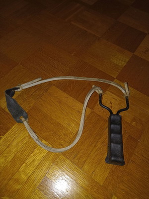 Plastic slingshot durable used black