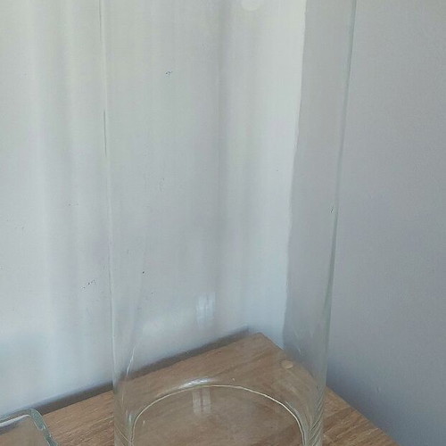 Set of 7 glass jars, large and small