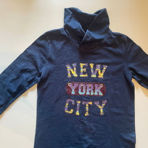 Orchestra long-sleeve shirt with high collar, dark blue, size 10