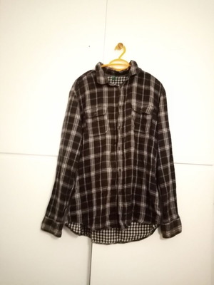 Checked winter shirt United Colors of Benetton like new, cotton, size L