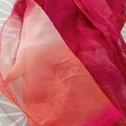 Long women's scarf ombré pink fuchsia like new