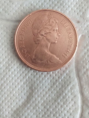 2 New Pence 1971 England Coin like new