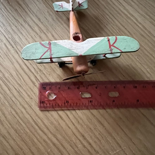 Wooden handmade airplanes used, hand-painted, collectible