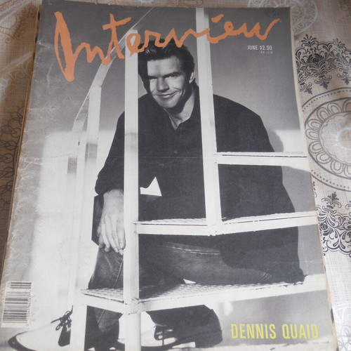 Interview Magazine used, June 1989, Dennis Quaid, Bridget Fonda