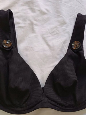 Ribbed swimsuit black like new, size M
