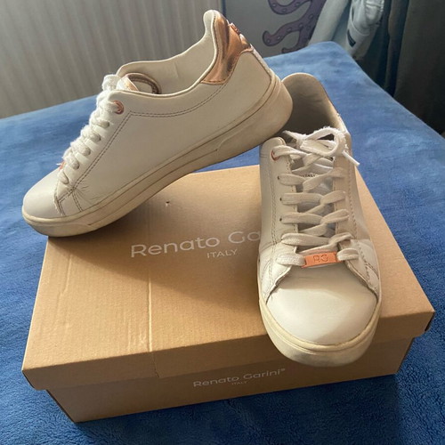 Sneakers Renato Garini Italy used, size 38, white and pink