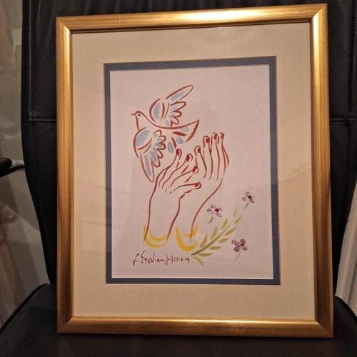 Original artwork Tenderness by Giorgos Stathopoulos 2014 acrylic on paper new