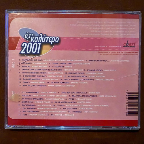 Oti Kalytero 2001 Double CD like new, Greek pop-laiko