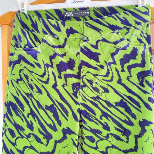 Velvet Zara pants new, blue and green, size S