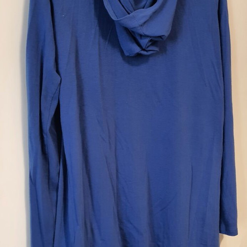 Blue cardigan with hood like new